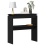 Mesa Consola Negra Roble 80x30x80 cm Madera Ingenierizada de , Mesas auxiliares - Ref: Foro24-862661, Precio: 54,46 €, Descue...