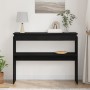 Mesa Consola Negra de Roble 80x30x102 cm de Madera Compensada de , Mesas auxiliares - Ref: Foro24-862662, Precio: 58,36 €, De...