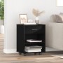 Gabinete en Rueda de Roble Negro 46x36x59 cm Madera Trabajada | Foro24.es | Tu tienda online para hogar, jardín y más Foro24.es
