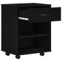 Gabinete en Rueda de Roble Negro 46x36x59 cm Madera Trabajada | Foro24.es | Tu tienda online para hogar, jardín y más Foro24.es