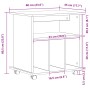 Gabinete móvil Negro Roble 60x45x55 cm Madera by , Lockers and storage cabinets - Ref: Foro24-862674, Price: 61,19 €, Discoun...