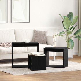 Mesas Nido 3 pcs de Madera Ingenierizada de Roble