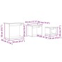 Mesas Nido 3 pcs de Madera Ingenierizada de Roble Negro de , Mesas auxiliares - Ref: Foro24-862675, Precio: 74,85 €, Descuent...