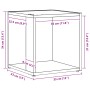 Mesa Lateral  Negro Roble 33x33x34,5 cm Madera Ingenierizada | Foro24.es | Tu tienda online para hogar, jardín y más Foro24.es