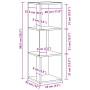 Gabinete Esquinero Negro Roble 33x33x100 cm Madera Elaborada von , Schließfächer und Lagerschränke - Ref: Foro24-862691, Prei...