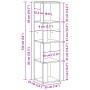 Estantería Negra de Roble 33x33x132 cm de madera von , Schließfächer und Lagerschränke - Ref: Foro24-862692, Preis: 66,88 €, ...
