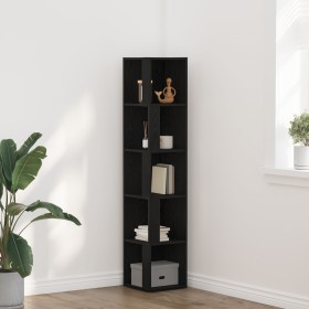 Gabinete Esquinero Negro Roble 33x33x164,5 cm Madera by , Lockers and storage cabinets - Ref: Foro24-862693, Price: 75,60 €, ...