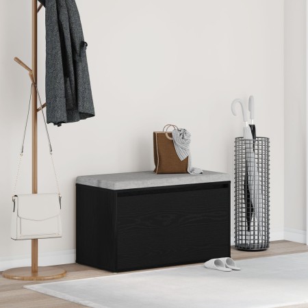 Banco de Hall Negro Roble 80x40x45 cm Madera Elaborada von , Bänke für Hallen und Lager - Ref: Foro24-862701, Preis: 88,16 €,...