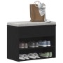 Banco de entrada Negro Roble 60x30x45 cm Madera de , Zapateros y organizadores de calzado - Ref: Foro24-862702, Precio: 60,19...