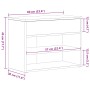 Banco de entrada Negro Roble 60x30x45 cm Madera de , Zapateros y organizadores de calzado - Ref: Foro24-862702, Precio: 60,19...