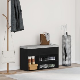 Banco Hall Negro Roble 60x30x45 cm Madera Compuesta von , Schuhregale und Schuhorganisatoren - Ref: Foro24-862703, Preis: 67,...