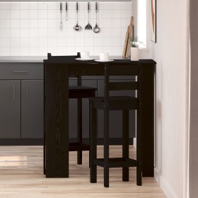 Mesa de Bar con Estante - Roble Negro, 102x50x103.5 cm, Hecha de Madera Ingenierizada von , Küchen- und Esstische - Ref: Foro...
