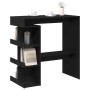 Mesa de Bar de Roble Negro con Estante de Almacenamiento, 100x50x101.5 cm von , Küchen- und Esstische - Ref: Foro24-862705, P...
