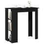 Mesa de Bar con Estante - Roble Negro, 102x50x103.5 cm, Hecha de Madera Ingenierizada von , Küchen- und Esstische - Ref: Foro...