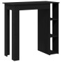 Mesa de Bar con Estante - Roble Negro, 102x50x103.5 cm, Hecha de Madera Ingenierizada von , Küchen- und Esstische - Ref: Foro...