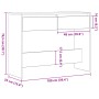 Mesa Consola de Roble Negro - 100x35x76.5 cm - Madera Engineered de , Mesas auxiliares - Ref: Foro24-862708, Precio: 80,26 €,...