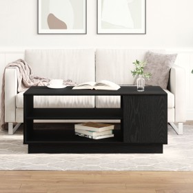 Mesa de café de roble negro 102x55x43 cm hecha de