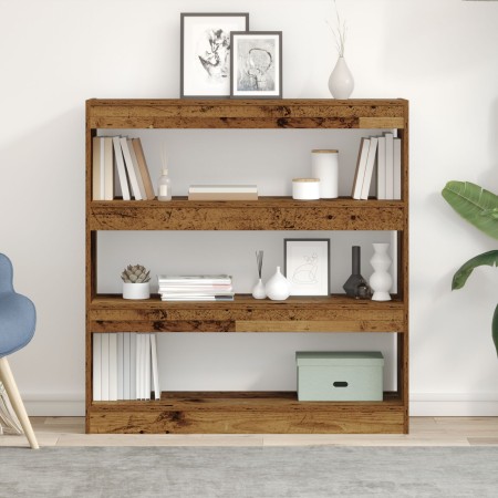 Armario para Libros/Divisor de Habitaciones - Madera Rústica - 100x30x103cm - Madera Elaborada von , Bücherregale und Regale ...