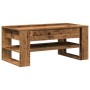 Mesa de café de madera reciclada 102x55x45 cm de madera de ingeniería by , Coffee table - Ref: Foro24-862727, Price: 80,88 €,...