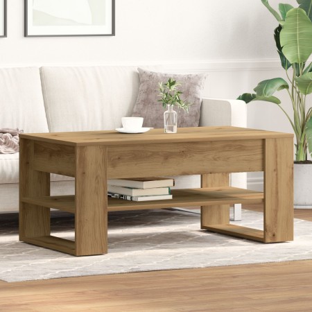 Mesa de café de roble Artisan 102x55x45 cm de madera ingenierizada by , Coffee table - Ref: Foro24-862728, Price: 78,01 €, Di...