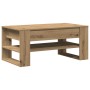 Mesa de café de roble Artisan 102x55x45 cm de madera ingenierizada by , Coffee table - Ref: Foro24-862728, Price: 78,01 €, Di...