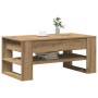 Mesa de café de roble Artisan 102x55x45 cm de madera ingenierizada by , Coffee table - Ref: Foro24-862728, Price: 78,01 €, Di...