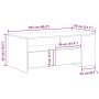 Mesa de Café - Roble Artesanal - 102x55x43.5 cm - Hecha de Madera Elaborada von , Couchtisch - Ref: Foro24-862732, Preis: 102...