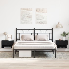 Armarios de Noche Montados en la Pared de (Juego de 2) - Madera de Roble Negre by , Nightstands - Ref: Foro24-862735, Price: ...