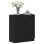 aparador de roble negro 60x30x70 cm hecho de madera elaborada de , Aparadores - Ref: Foro24-862737, Precio: 90,25 €, Descuent...