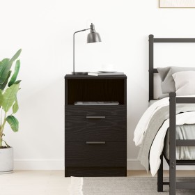 Mesita de Noche Negro Roble 40x35x65 cm Hecha de Madera Elaborada by , Nightstands - Ref: Foro24-862741, Price: 69,45 €, Disc...
