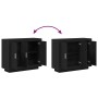Aparador Negro Roble 92x35x75 cm Madera Ingenierizada de , Aparadores - Ref: Foro24-862750, Precio: 104,77 €, Descuento: %