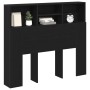 Cabecero Gabinete Negro Roble 120x19x103.5 cm Madera Elaborada von , Kopf- und Fußteile - Ref: Foro24-862751, Preis: 77,26 €,...
