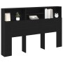 Cabecera de en Roble Negro - 160x19x103.5 cm Hecha de Madera Ingeniería von , Kopf- und Fußteile - Ref: Foro24-862753, Preis:...