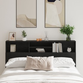 Cabecero con armario de roble negro 180x19x103,5 cm von , Kopf- und Fußteile - Ref: Foro24-862754, Preis: 98,86 €, Rabatt: -5%%