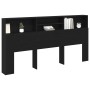 Cabecero de roble negro , 200x19x103.5 cm, Madera elaborada de , Cabeceros y pies de cama - Ref: Foro24-862755, Precio: 99,40...