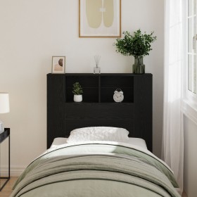 Cabecera de cama Negro Roble 100x19x104.5 cm Hecha de Madera Elaborada von , Kopf- und Fußteile - Ref: Foro24-862756, Preis: ...