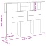 Cabecera de Roble Negro de - 140x19x104.5 cm - Hecha de Madera Ingenierizada von , Kopf- und Fußteile - Ref: Foro24-862758, P...