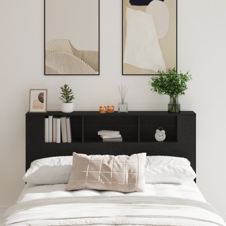 Cabecero de Armario de Roble Negro - 160x19x104.5 cm Hecho de Madera Ingenierada von , Kopf- und Fußteile - Ref: Foro24-86275...