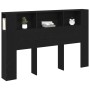 Cabecero de Armario de Roble Negro - 160x19x104.5 cm Hecho de Madera Ingenierada von , Kopf- und Fußteile - Ref: Foro24-86275...