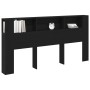 Cabecero Negro Roble 200x18,5x104,5 cm von , Kopf- und Fußteile - Ref: Foro24-862760, Preis: 94,25 €, Rabatt: %