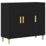 Aparador Negro de Roble 90x34x80 cm en Madera de , Aparadores - Ref: Foro24-862761, Precio: 110,45 €, Descuento: %