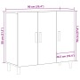 Aparador Negro de Roble 90x34x80 cm en Madera de , Aparadores - Ref: Foro24-862761, Precio: 110,45 €, Descuento: %