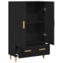 Highboard de en Roble Negro, 70x31x115 cm, Hecho de Madera Elaborada de , Aparadores - Ref: Foro24-862763, Precio: 121,40 €, ...