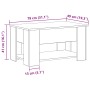 Mesa de Café de Roble Negro 79x49x41 cm Fabricada en Madera Ingenierizada von , Couchtisch - Ref: Foro24-862765, Preis: 90,45...