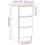 Armario Lateral de Roble Negro 30x30x70 cm Hecho de Madera Ingeniería de , Aparadores - Ref: Foro24-862774, Precio: 60,94 €, ...