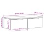 Armario de Pared de Roble Negro 68x30x20 cm Hecho de Madera Manufacturada von , Schränke und Lagerung - Ref: Foro24-862776, P...
