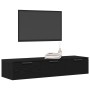 Gabinete de Pared de Roble Negro 102x30x20 cm Hecho de Madera Elaborada von , Schränke und Lagerung - Ref: Foro24-862777, Pre...