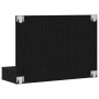 Armario Espejo LED en Roble Negro - 90x31.5x62 cm