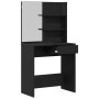 Mesa de tocador de roble negro con espejo - 74.5 x 40 x 141 cm de , Mesas - Ref: Foro24-862782, Precio: 101,51 €, Descuento: %