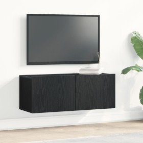 Armarios de Pared para TV (Juego de 2) - Roble Negro, 80x30x30 cm, Hecho de Madera Elaborada von , TV-Möbel - Ref: Foro24-862...